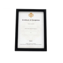 Black Certificate Frame A4