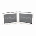 Impressions Silver Plated 4x6 Double Photo Frame