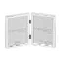 Impressions Silver Plated Double Photo Frame - 2x 3.5x5 inch portrait