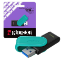 Kingston DataTraveler Exodia S 128GB USB 3.2 Flash Drive Black Green Swivel Cap