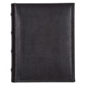 Leatherette Black Stitched Slip In 