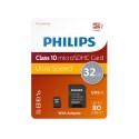 Philips Micro SDHC Memory Card with Adapter Class 10 UHS-I 32GB