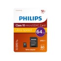 Philips Micro SDHC Memory Card with Adapter Class 10 UHS-I 64gb