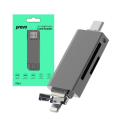 Prevo CR312 USB 2.0 Card Reader with Type-C and Lightning Connection