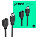 Prevo USB 3.0 Type-A to Type-A Extension Cable Black 3M