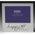 Satin Silver 30th Birthday 5x3.5