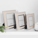Silver Finish Frame with Linen Border