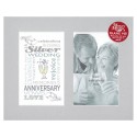 Word Art Mount Silver Wedding Anniversary