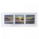 Small Lindley White 6x6 Triple Aperture Frame
