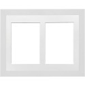 Small Lindley White Double Aperture Frame