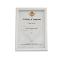 White Certificate frame A4