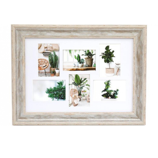 6x4 White Mulit-Aperture Frame 