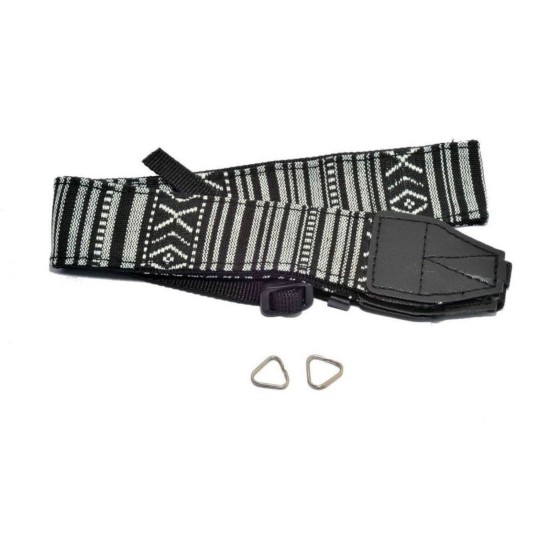 Black White Tapestry Neck Strap