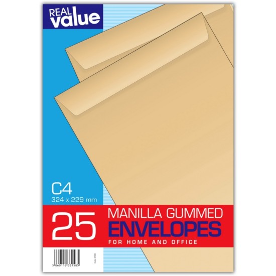 Brown Self Seal Envelopes 25 Pack (C4 324x229mm)