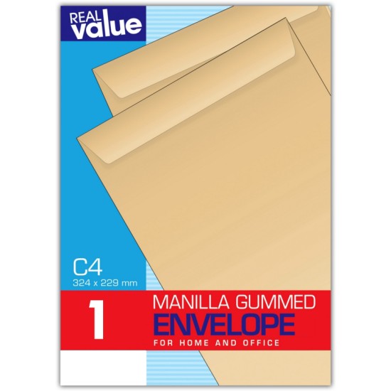 Brown Self Seal Envelopes Single Pack (C4 324x229mm)