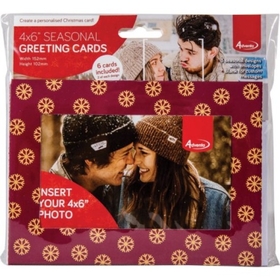 Christmas Seasons Greetings Cards (6 Pack)