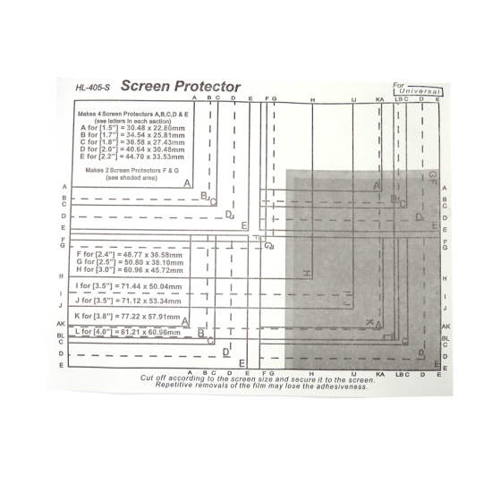 Cut to Size Screen Protectors 