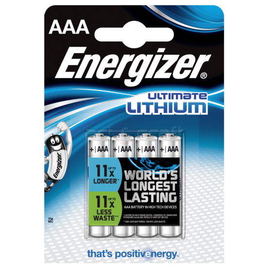 Energizer Lithium AAA x4 Batteries 