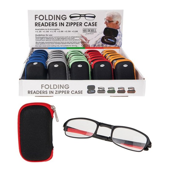 Folding Glasses In Zipper Case