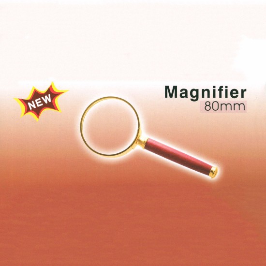 GOLD RIM MAGNIFIER 80MM 3X