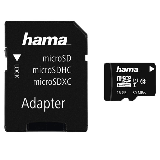 HAMA Micro SD Card - UHS-1 - 16GB