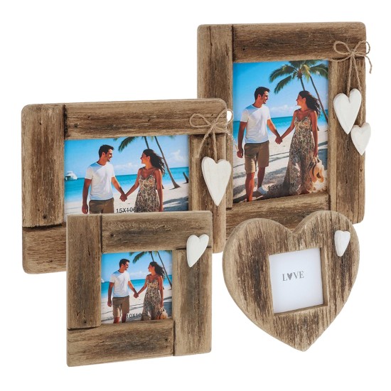 Heart Wood Photo Frame 