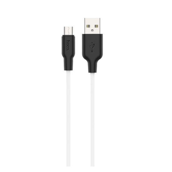 Hoco X21 Plus Silicone 1M USB to Micro-USB Charging Data Cable 