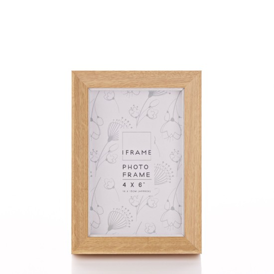 IFrame Mid Tone Wood Shadow Frame 6x4