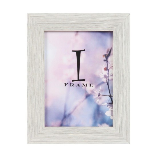 iFrame Thick Wood Effect Light Grey Photo Frame