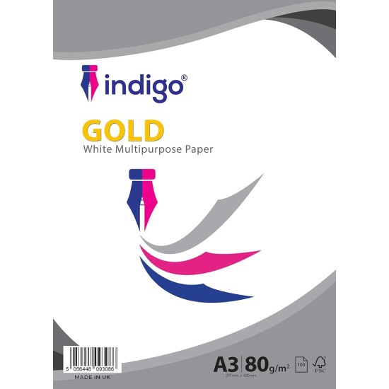 Indigo Gold A3 80gsm 100 Sheets