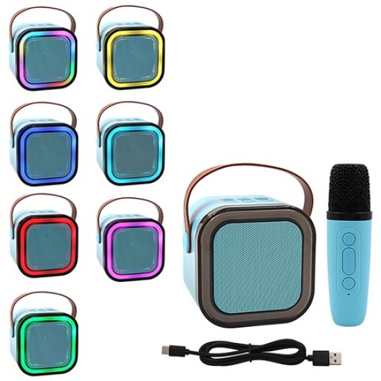 Karaoke Machine With 2 Mics Blue