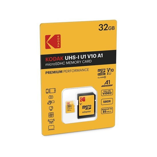 Kodak 32GB Micro SD Class10 U1 V10 + adapter