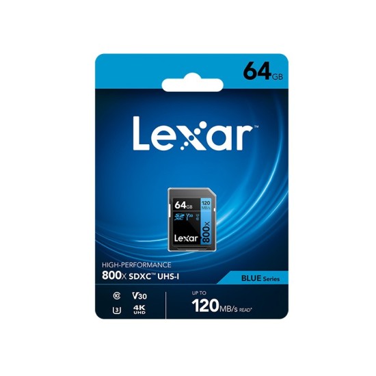 Lexar 64GB UHS-I U1 SDHC 800x 