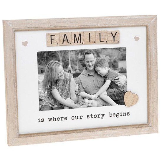 Scrabble Sentiments Frame Family 6x4