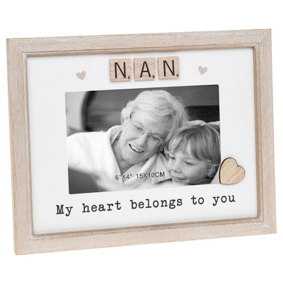 Scrabble Sentiments Frame Nan 6x4