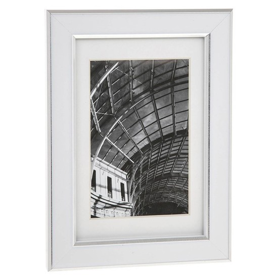 White & Silver Frame