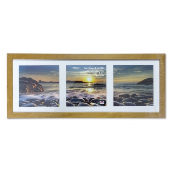 Small Lindley Oak 6x6 Triple Aperture Frame